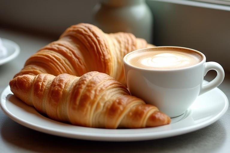 Colazione Romana: cornetti e cappuccino