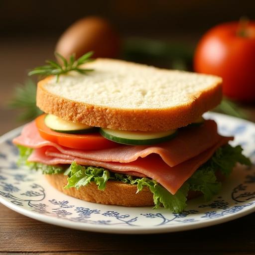 Immagine di un panino gourmet fresco